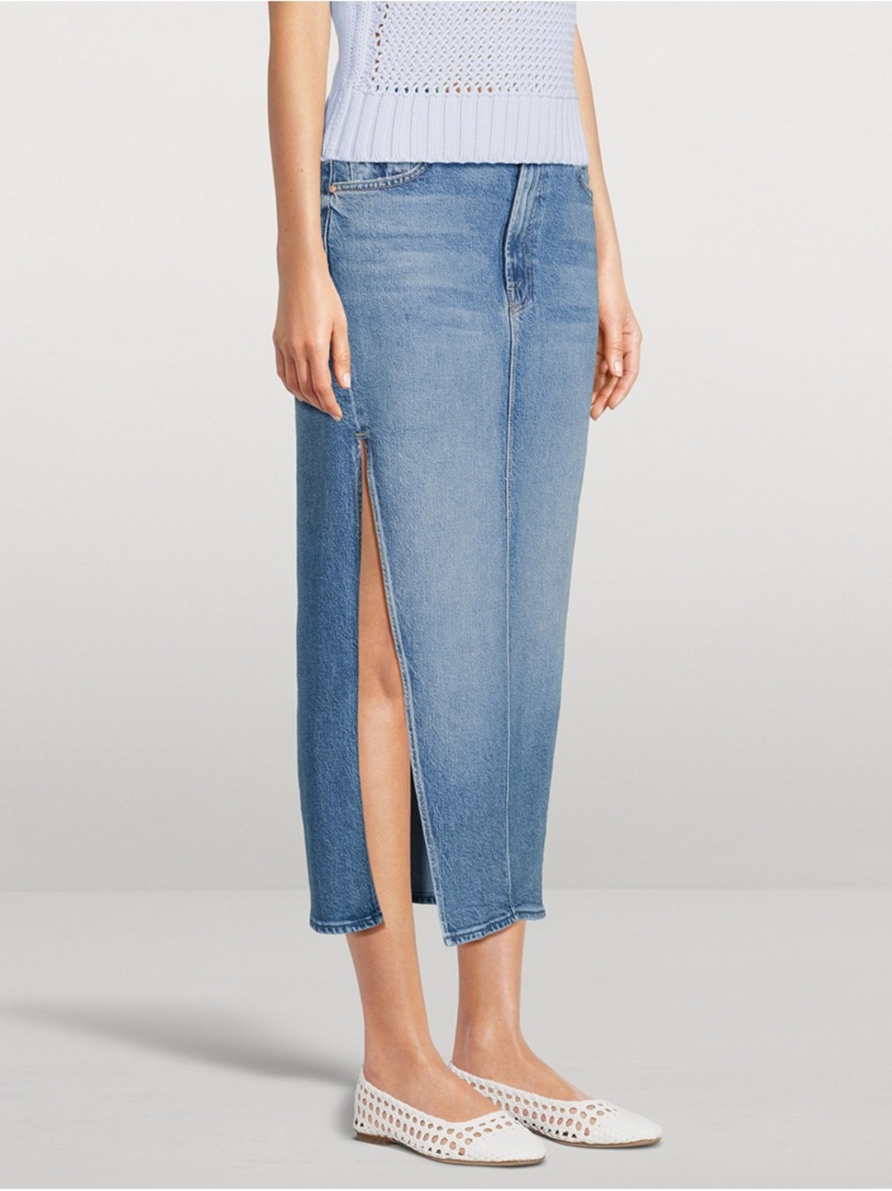 68 Mother Superior Split Second Denim Skirt